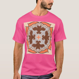 Retro Brown beige Renaissance Patroon T-shirt