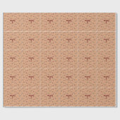 Retro Brown Boho Whimsical Specialized Birthday Cadeaupapier (Vlak)