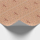 Retro Brown Boho Whimsical Specialized Birthday Cadeaupapier (Hoek)