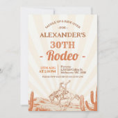 Retro Brown Cowboy thema 30ste verjaardag Kaart (Voorkant)