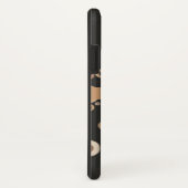 Retro Brown en Beige Circle Patroon Case-Mate iPhone Case (Achterkant / rechts)