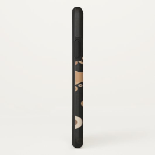 Retro Brown en Beige Circle Patroon Case-Mate iPhone Case (Achterkant / rechts)