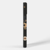 Retro Brown en Beige Circle Patroon Case-Mate iPhone Case (Achterkant / Rechts)