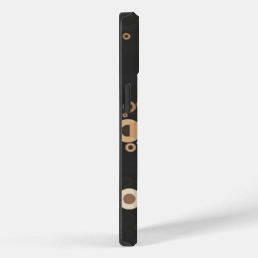 Retro Brown en Beige Circle Patroon Case-Mate iPhone Case (Achterkant / Rechts)