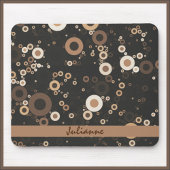 Retro Brown en Beige Circle Patroon Muismat