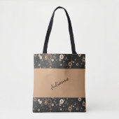 Retro Brown en Beige Circle Patroon Tote Bag (Voorkant)
