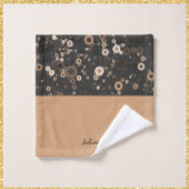 Retro Brown en beige Cirkel Bad Handdoek
