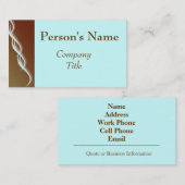 Retro Brown en Blue Visitekaartje (Voorkant / Achterkant)