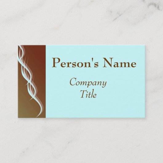 Retro Brown en Blue Visitekaartje (Voorkant)