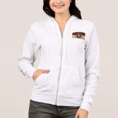 Retro Brown en Goud Antiek Radio Hoodie (Voorkant)