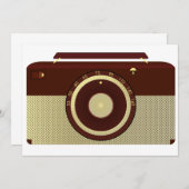 Retro Brown en Goud Antiek Radio Kaart (Voorkant / Achterkant)