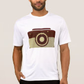 Retro Brown en Goud Antiek Radio T-shirt (Voorkant)