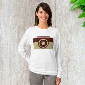 Retro Brown en Goud Antiek Radio T-shirt