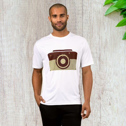 Retro Brown en Goud Antiek Radio T-shirt