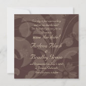 Retro Brown en Ivory Photo Wedding Save the Date (Achterkant)