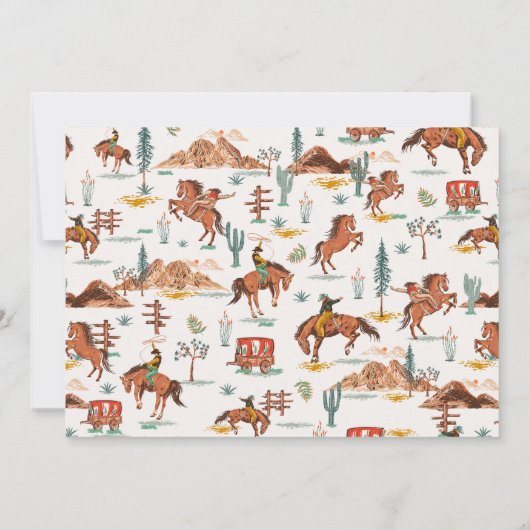 Retro Brown foto Hoe West was een 1e verjaardag Kaart (Achterkant)