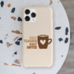 Retro Brown Funny Half Teacher Half Koffee Case-Mate iPhone Case<br><div class="desc">Dit is een Half-leraar de iPhoneCase van de Computer van de Halve Koffie!</div>
