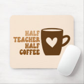 Retro Brown Half Teacher Half Coffee Computer Muismat (Met muis)
