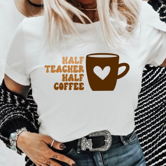 Retro Brown Half Teacher Half Koffee Women's T-shirt