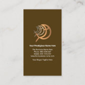 Retro Brown Layer Gold Tab Religieuze vis Minister Visitekaartje (Achterkant)