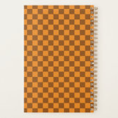 Retro Brown Orange Checkerboard 2026 Planner (Achterkant)