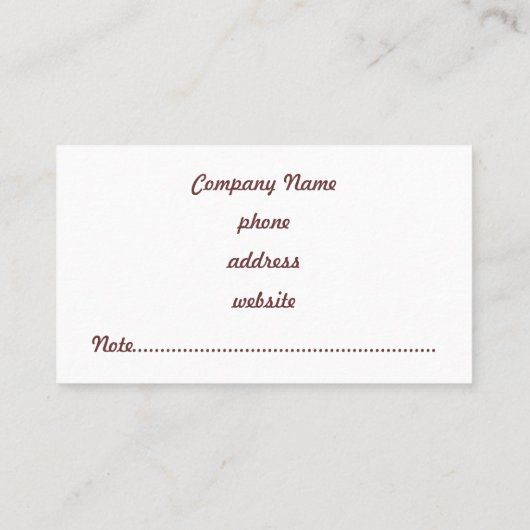 Retro Brown Pattern Visitekaartje (Achterkant)