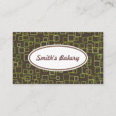 Retro Brown Pattern Visitekaartje (Voorkant)