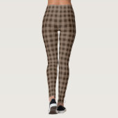 Retro Brown Plaid Leggings (Achterkant)