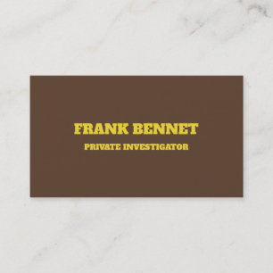 Retro Brown Private Investigator Visitekaartje