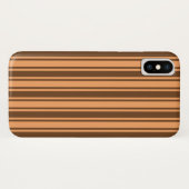 Retro brown snoep stripes uit de jaren zeventig Case-Mate iPhone case (Achterkant (horizontaal))