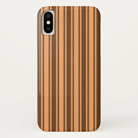 Retro brown snoep stripes uit de jaren zeventig Case-Mate iPhone case (Achterkant)