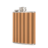 Retro brown snoep stripes uit de jaren zeventig heupfles (Links)