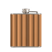 Retro brown snoep stripes uit de jaren zeventig heupfles (Achterkant)