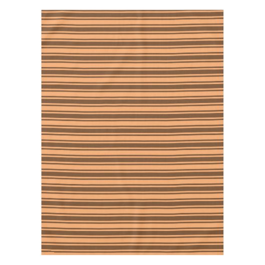 Retro brown snoep stripes uit de jaren zeventig tafelkleed (Voorkant)