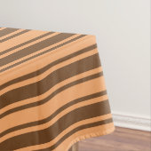 Retro brown snoep stripes uit de jaren zeventig tafelkleed (Voorbeeld)