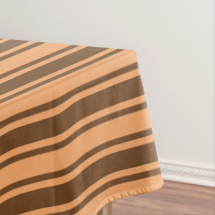 Retro brown snoep stripes uit de jaren zeventig tafelkleed