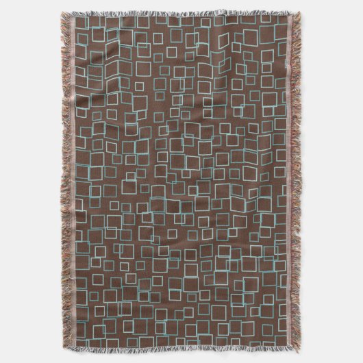 Retro Brown Throw Blanket  Deken (Voorkant Verticaal)