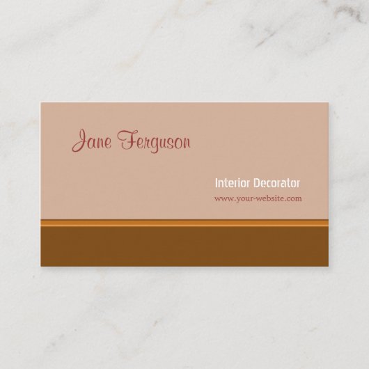 Retro Brown Visitekaartje (Voorkant)