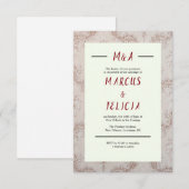 Retro Brown Wedding Uitnodiging (Voorkant / Achterkant)