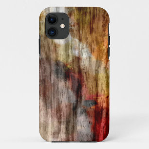  Retro Brown Wood Abstracte Kunst Case-Mate iPhone Case
