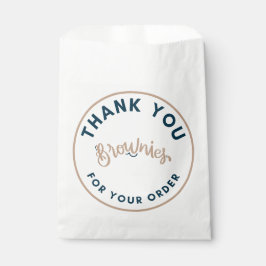 Retro Brownies bedankt voor je bestelling Bedankzakje
