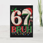 Retro Bruh 67 Six Seven 6 7 Christmas Shirts Men W Kaart (Voorkant)