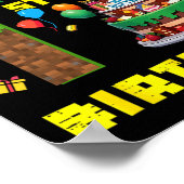 Retro Bruh Het Is Mijn 1e Verjaardag Pixel Cake Ga Poster (Hoek)