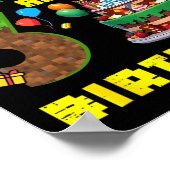 Retro Bruh Het Is Mijn 3e Verjaardag Pixel Cake Ga Poster (Hoek)