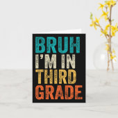 Retro Bruh Ik Zit In Groep 5 Jongens Terug Naar Sc Kaart (Gele Bloem)