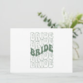 Retro Bruid Bruidsmeisje Kaart (Staand voorkant)