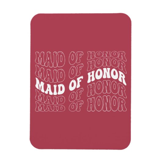 Retro Bruid Bruidsmeisje Magneet (Verticaal)