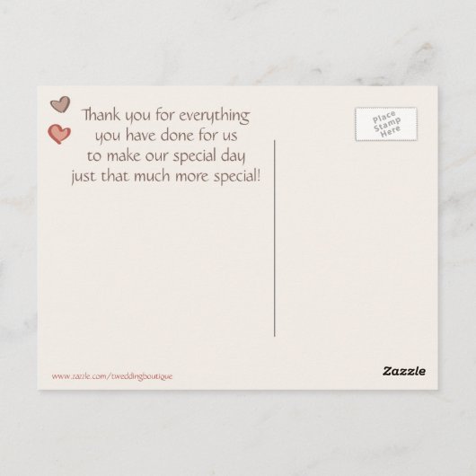 Retro bruid en bruidegom vogels Dank u Briefkaart (Achterkant)