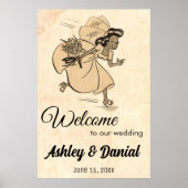  Retro Bruid Funny Classic Welkom Huwelijk Poster (Voorkant)