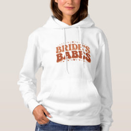 Retro Bruid Meiden Terracotta Bachelorette Hoodie